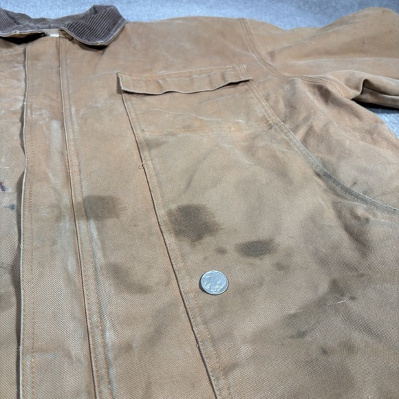 CE Schmidt Jacket Mens 2XLT‎ Brown Duck Canvas Barn Chore Distressed Workwear - Picture 6 of 16